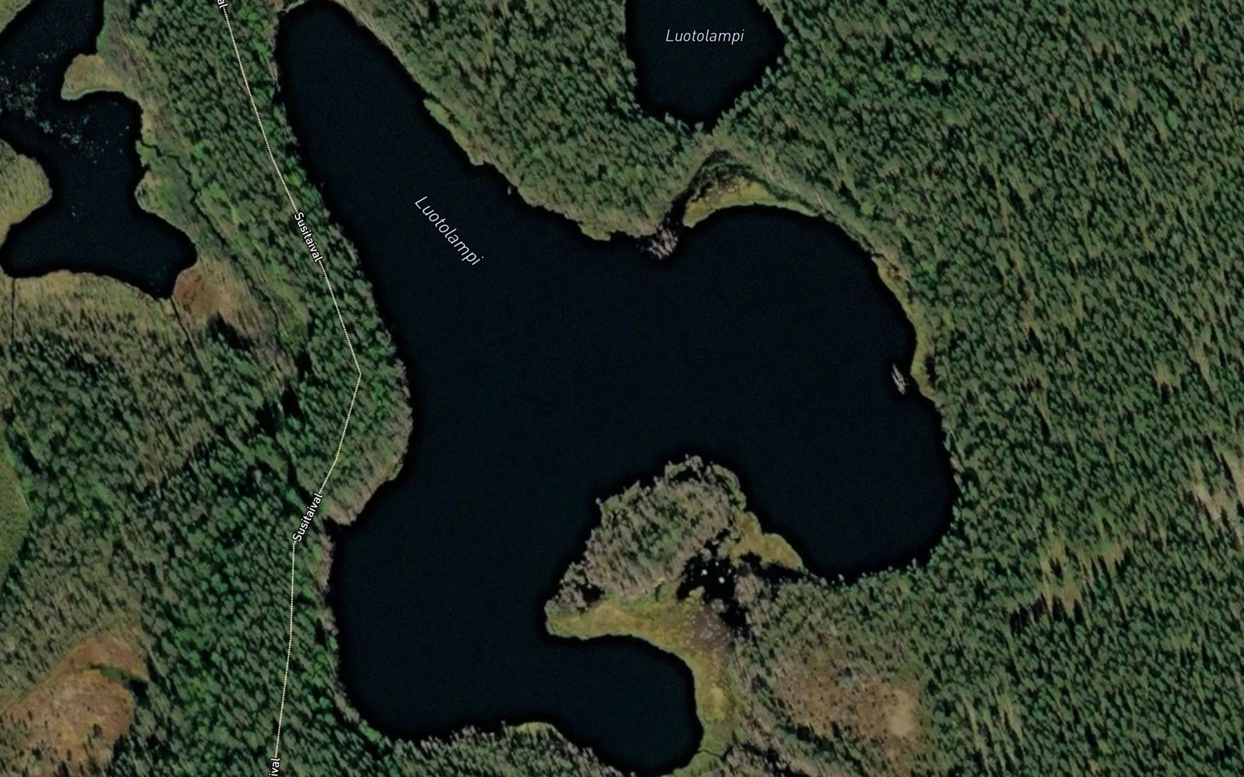 Satellite map of the Luotolammit