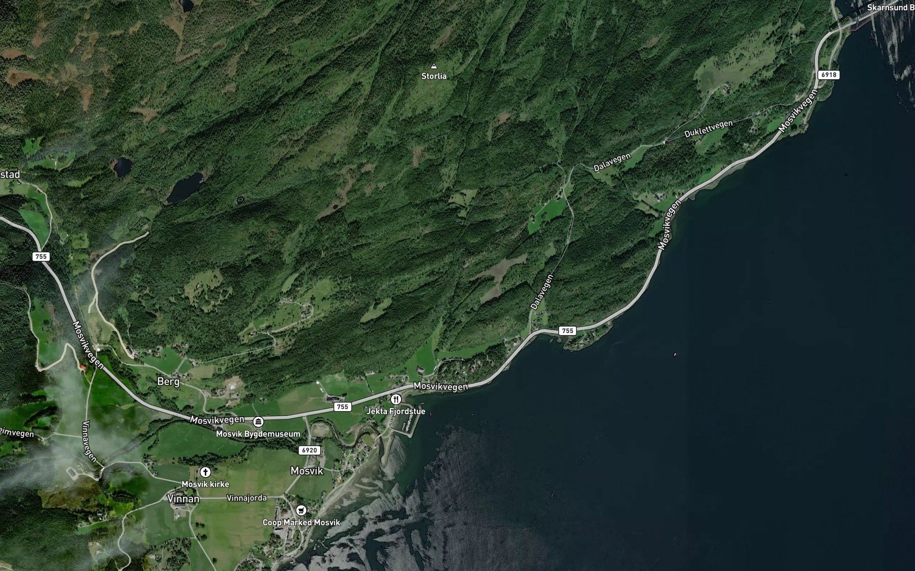 Satellite map of the Litlgrandbekken