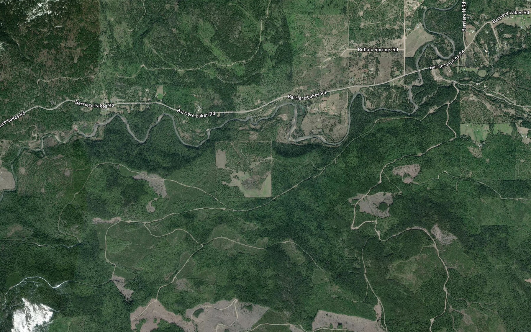 Satellite map of the Lime Creek