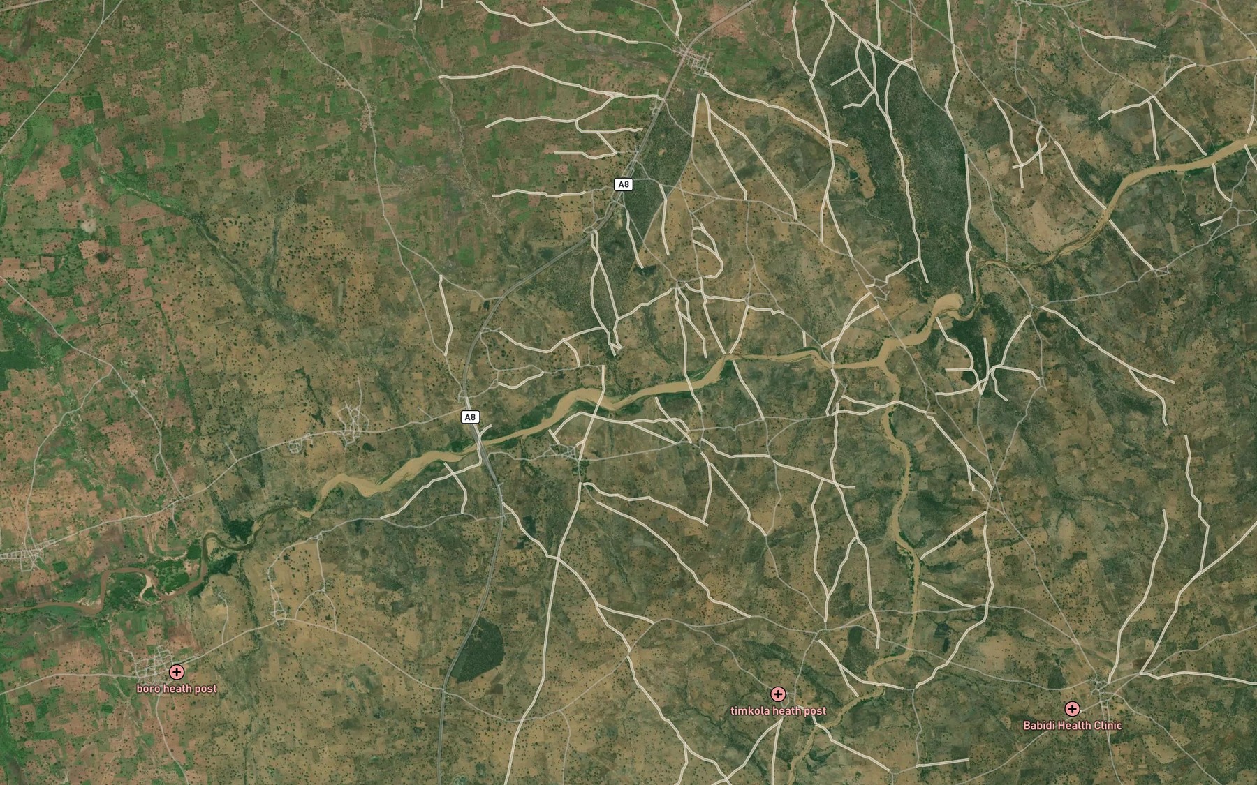Satellite map of the Mbodowa