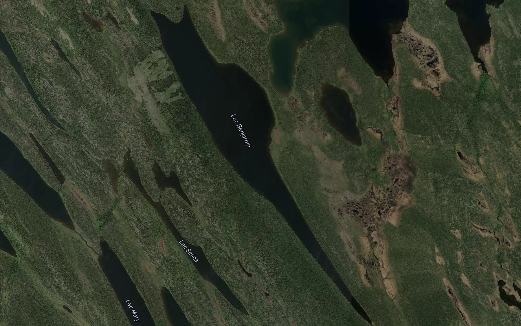 Satellite map of the Lac Benjamin