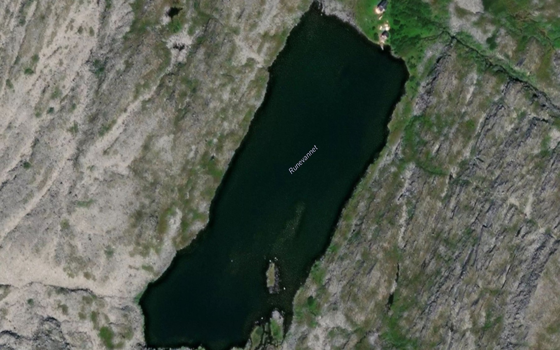 Satellite map of the Runevatnet