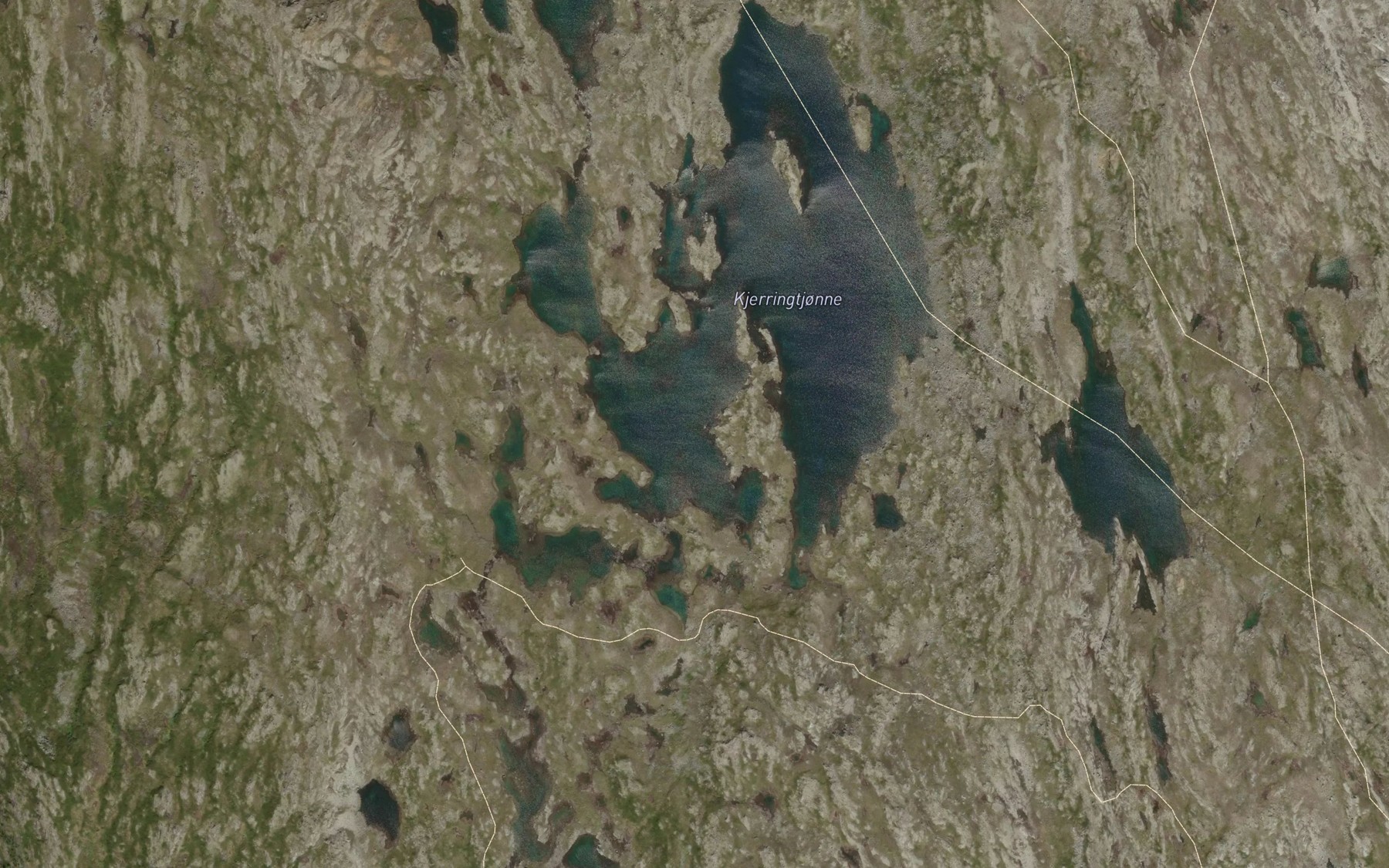 Satellite map of the Kjerringtjorni