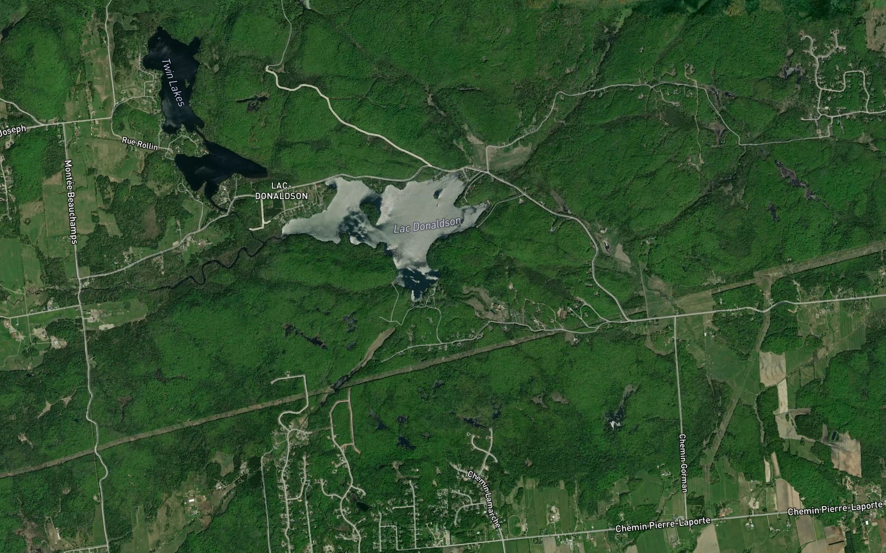 Satellite map of the Baie Ladouceur