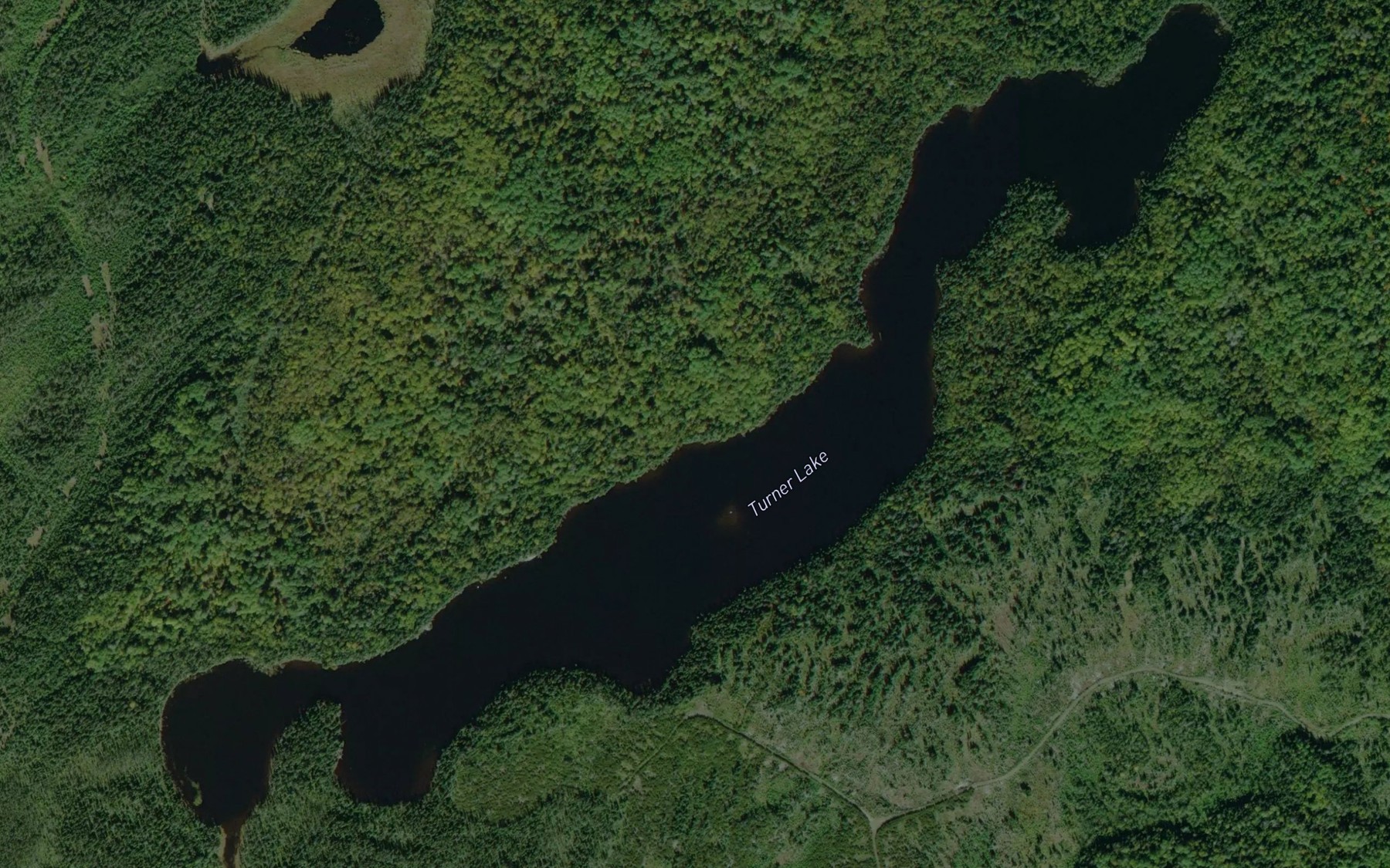 Satellite map of the Turner Lake