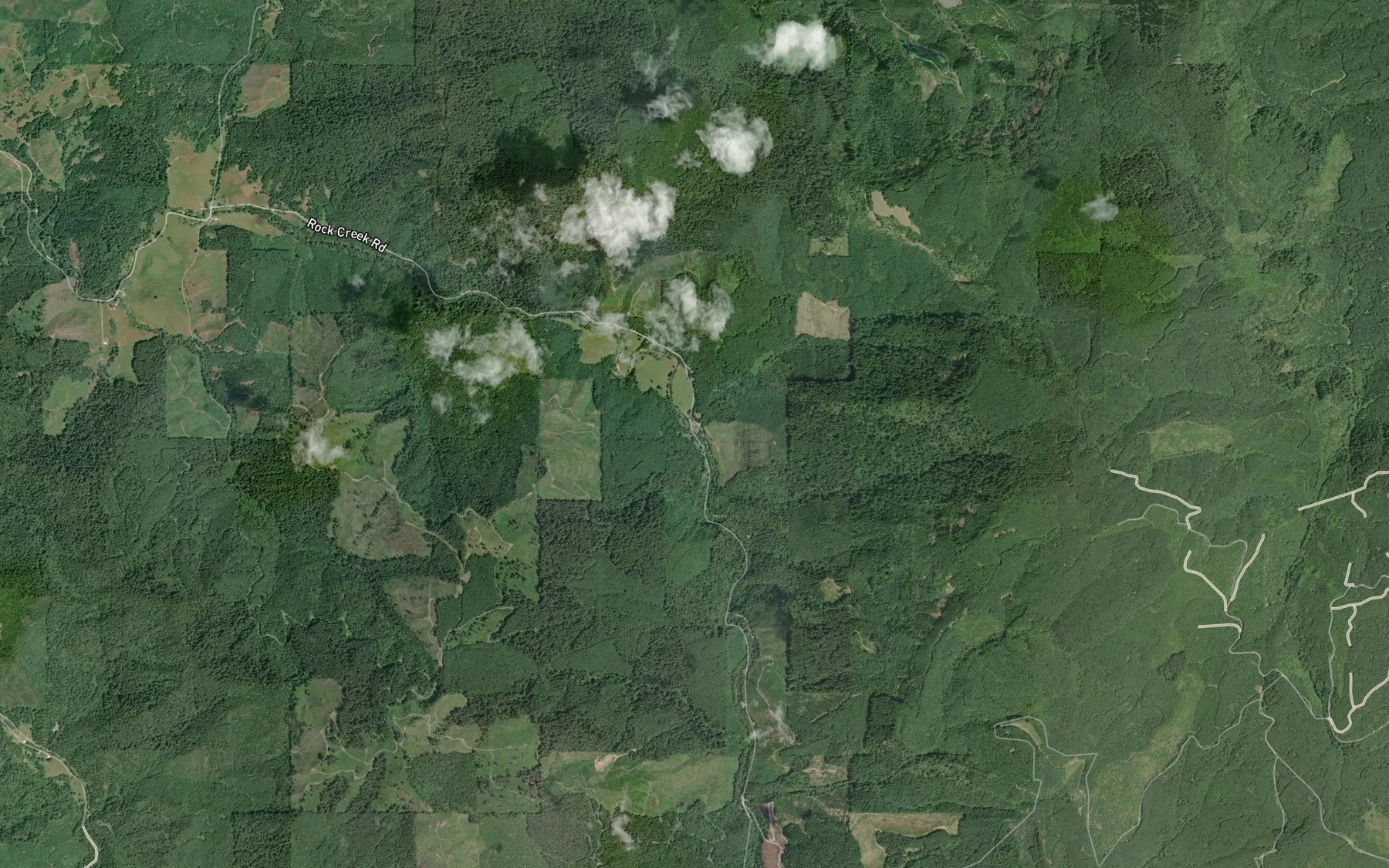 Satellite map of the Pheasant Creek