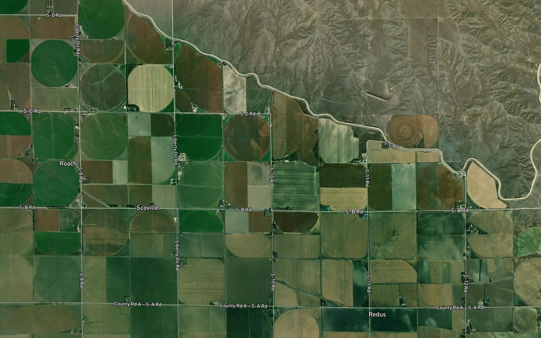 Satellite map of the Lateral 14 Main