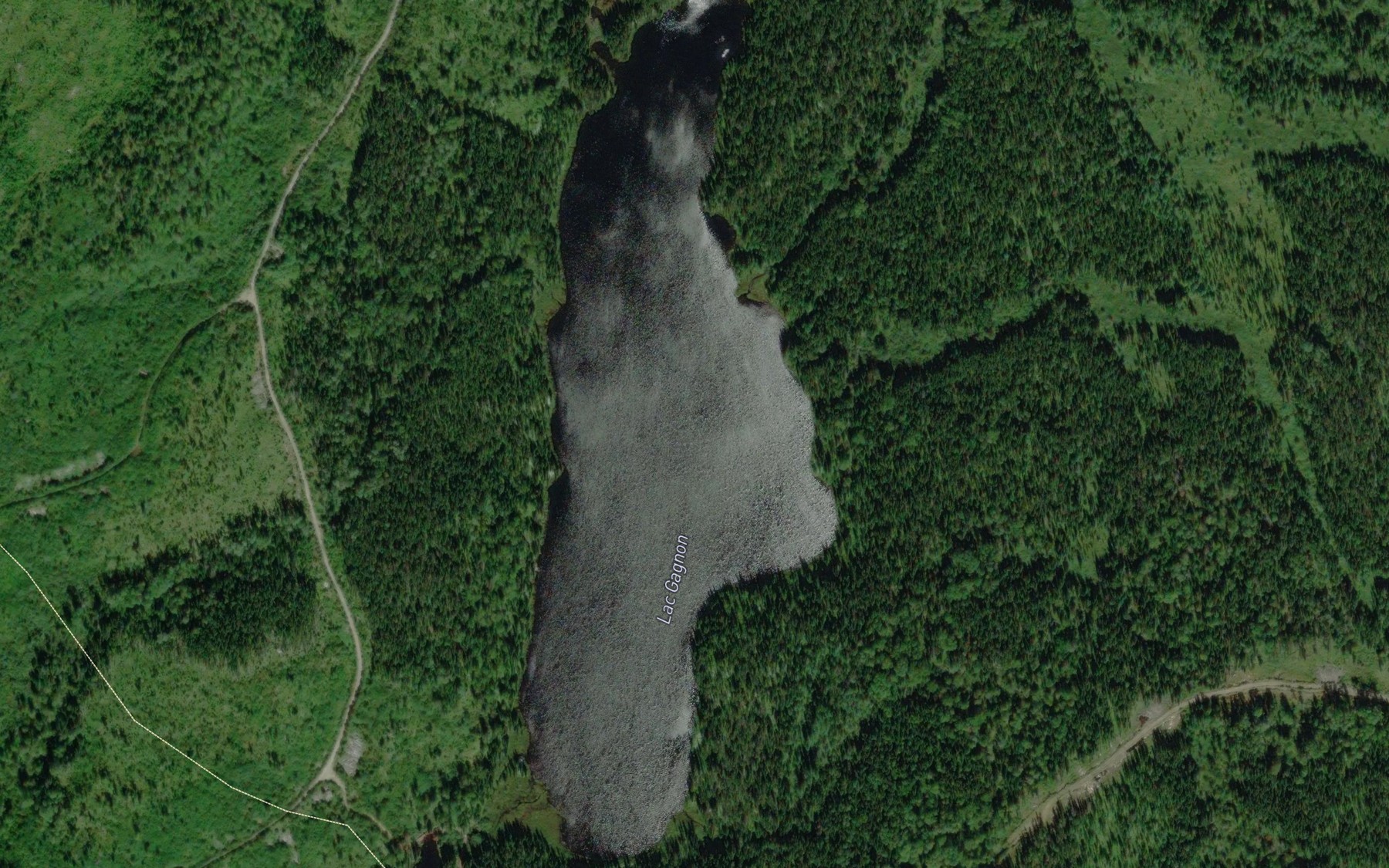 Satellite map of the Lac Gagnon