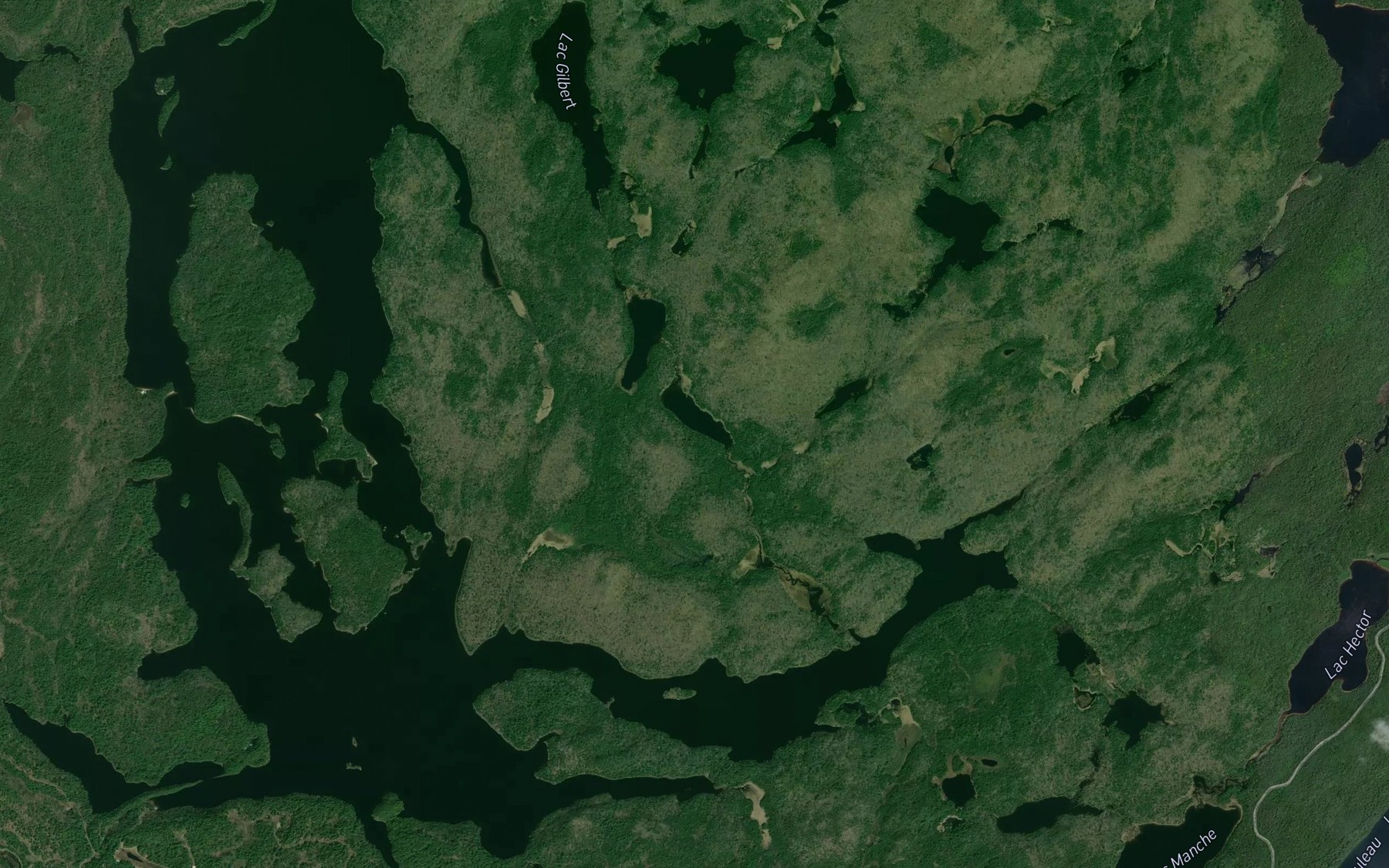 Satellite map of the Lac Bourdon