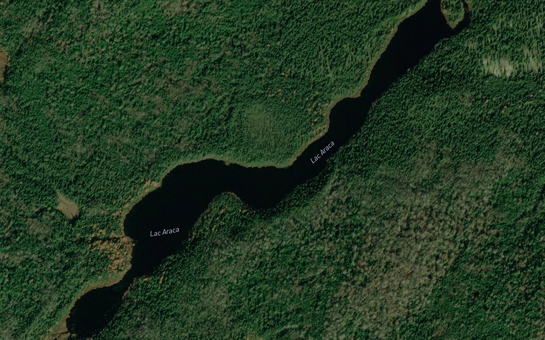 Satellite map of the Lac Araca