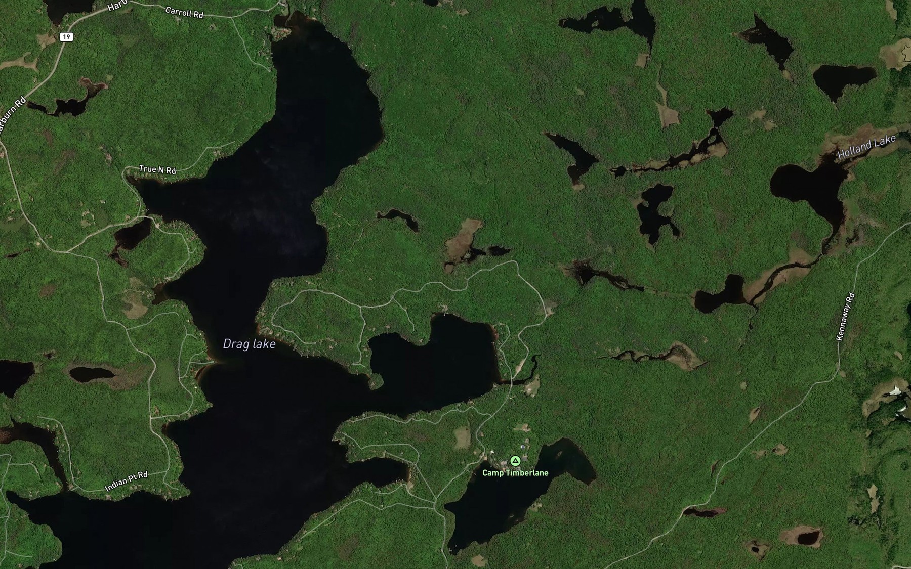 Satellite map of the East Bay
