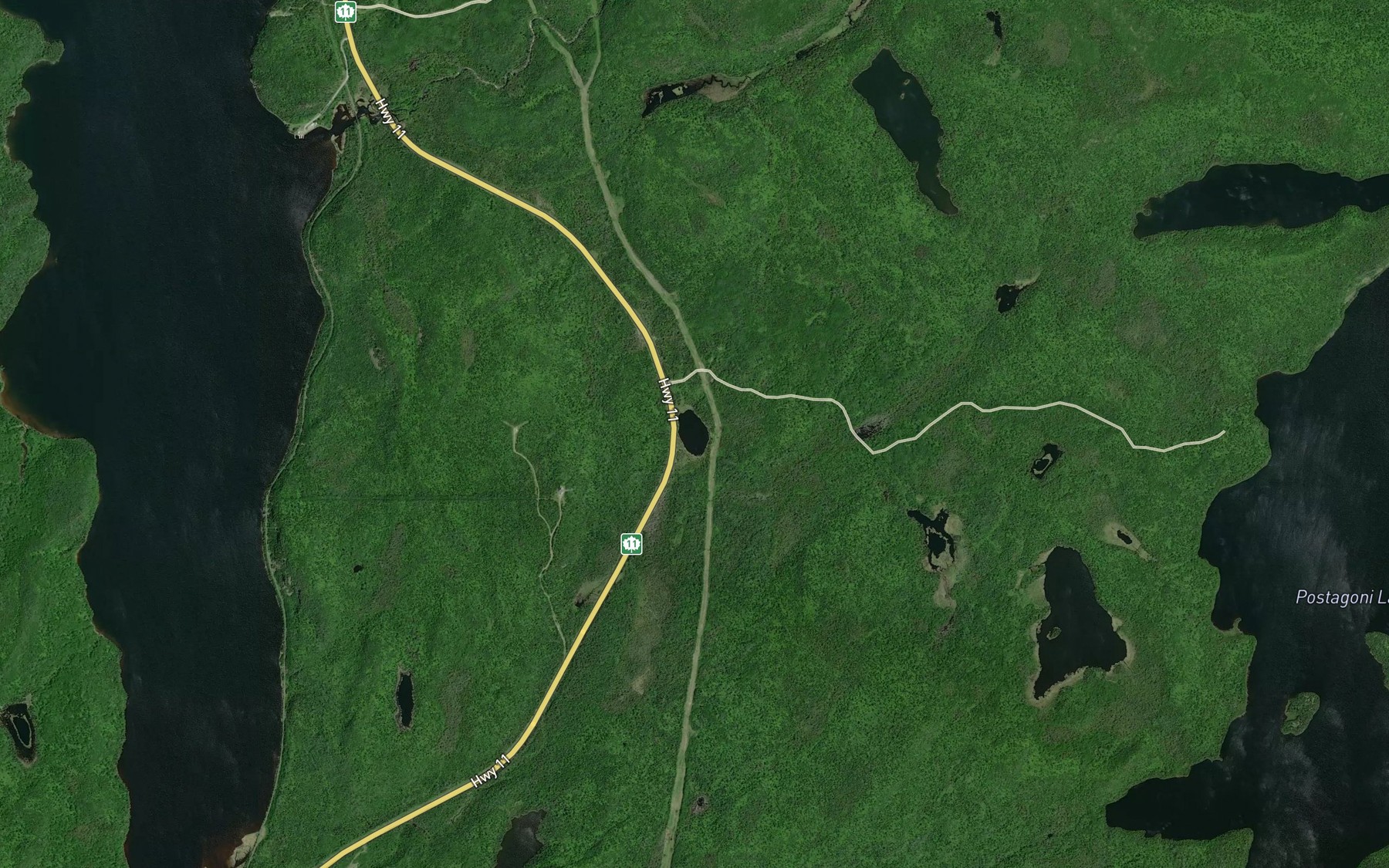 Satellite map of the Odic Lake