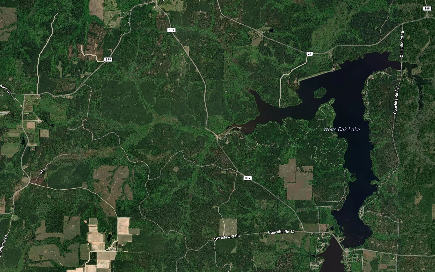 Satellite map of the Mill Creek