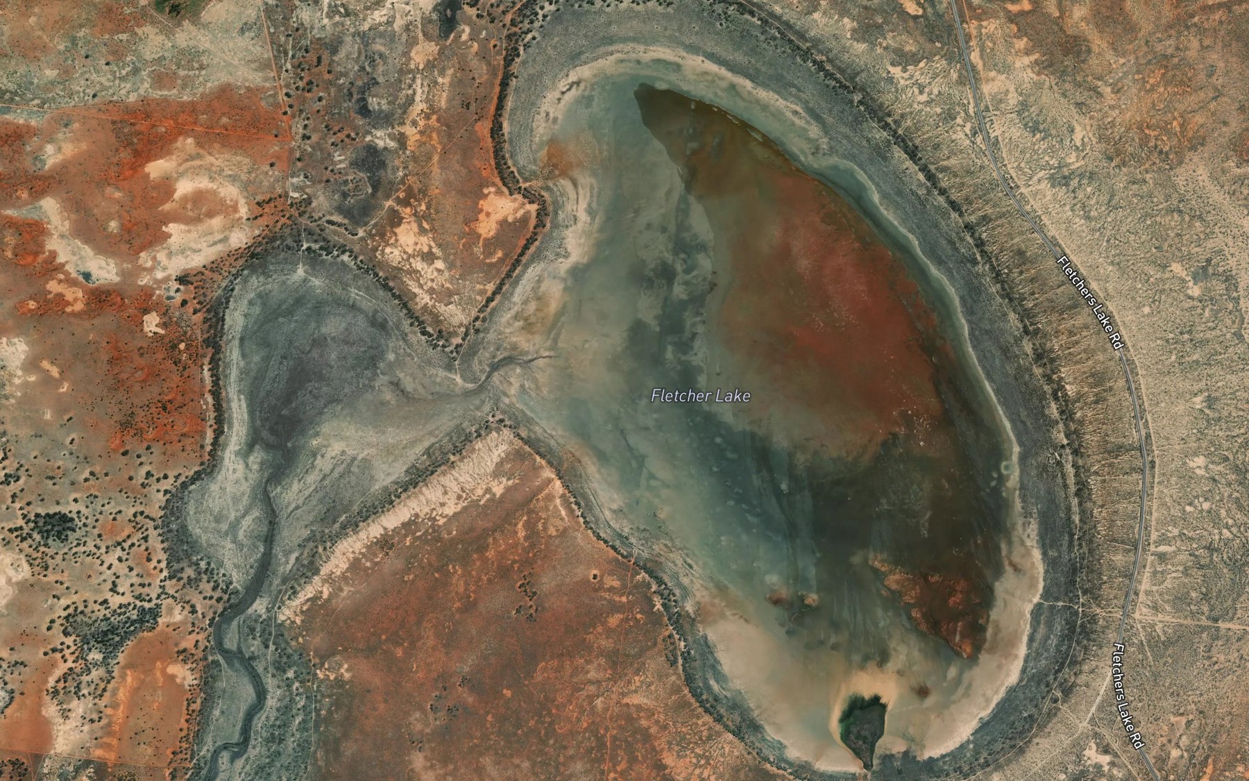 Satellite map of the Fletchers Lake