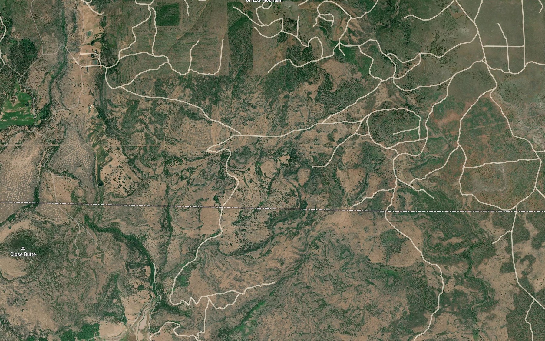 Satellite map of the Cascade Springs