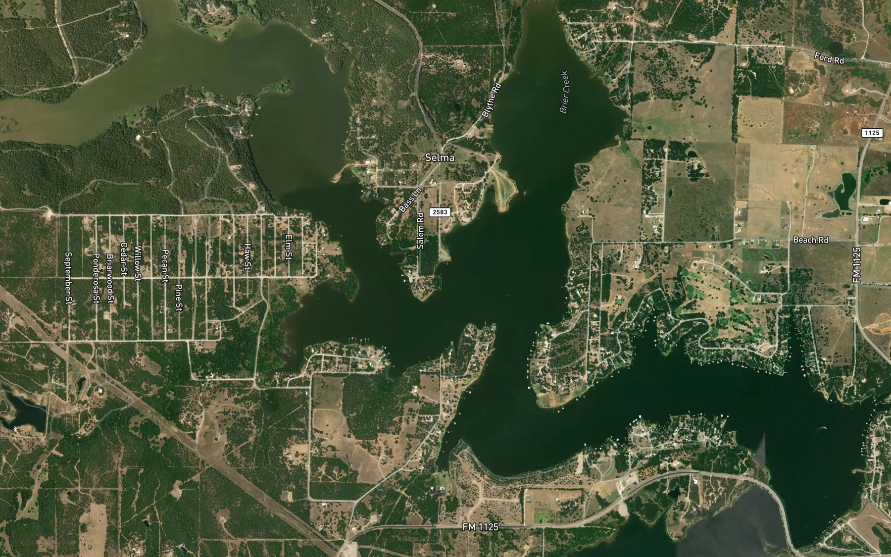 Satellite map of the Lake Amon G Carter