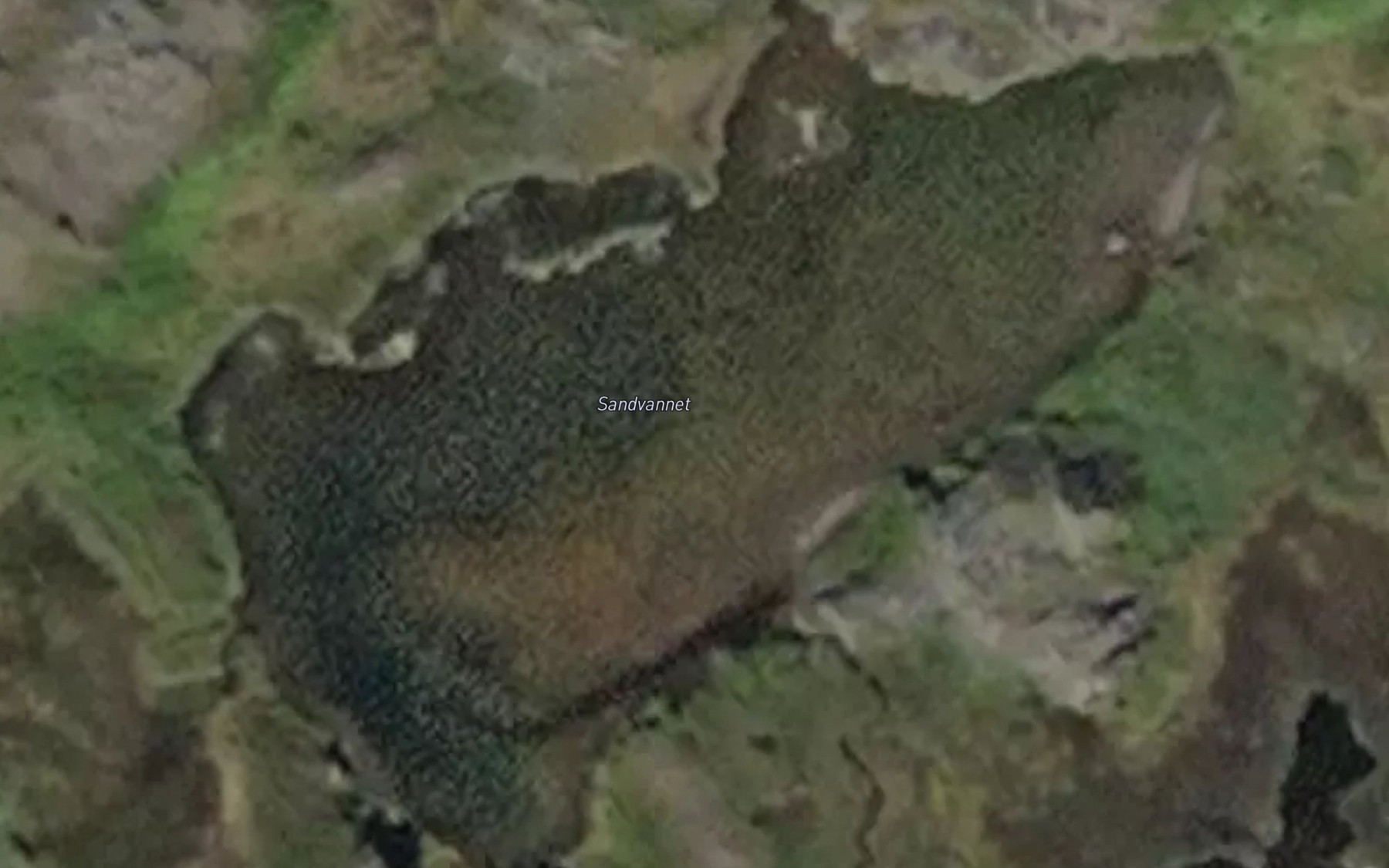 Satellite map of the Sandvatnet