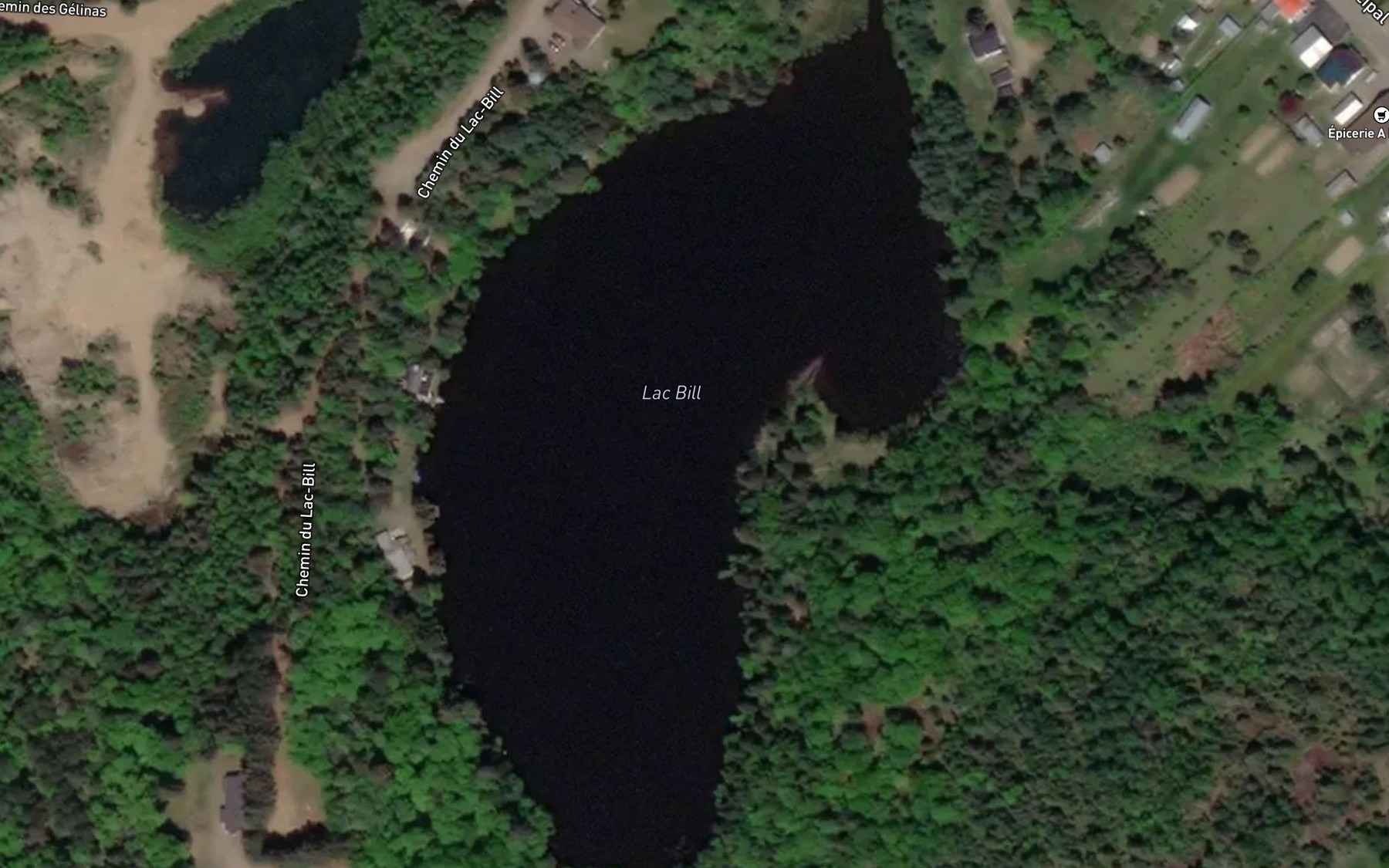 Satellite map of the Lac Bill