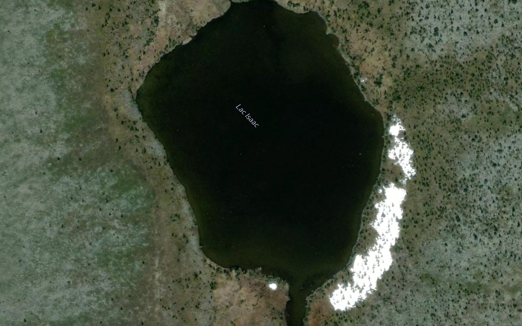 Satellite map of the Lac Isaac
