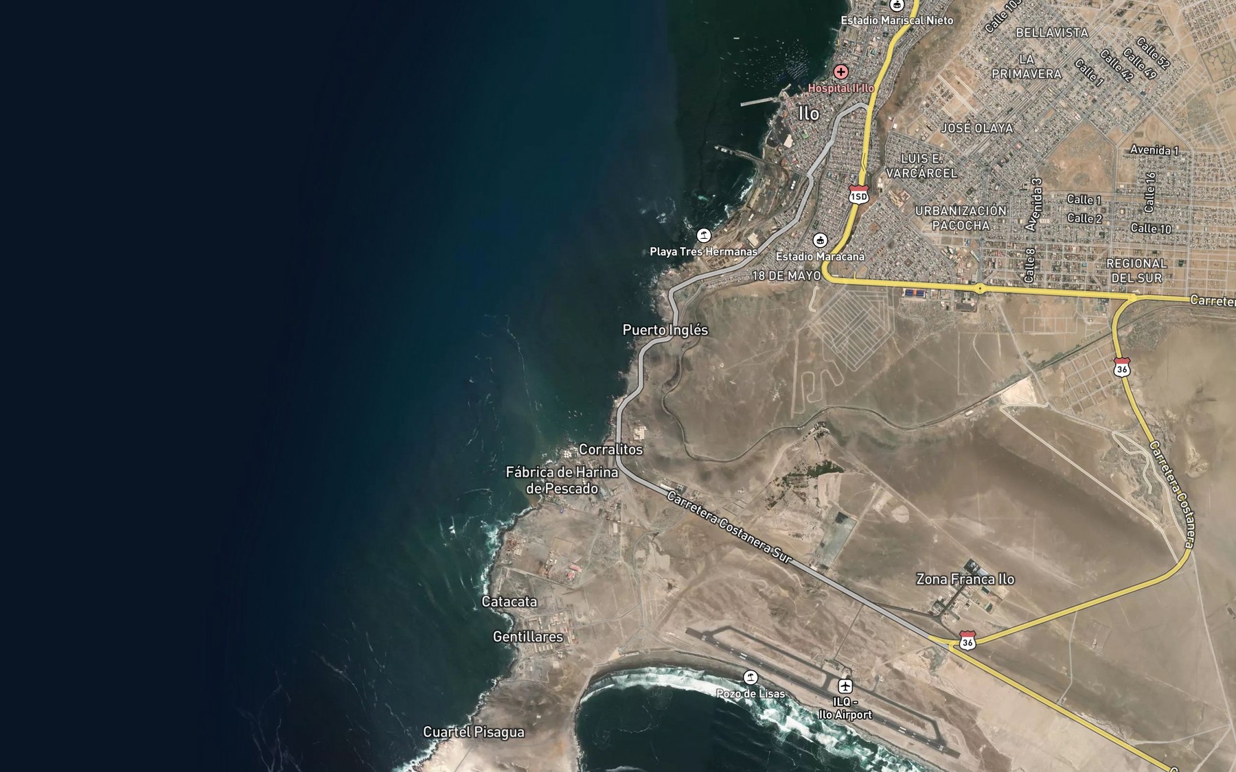 Satellite map of the Corralitos