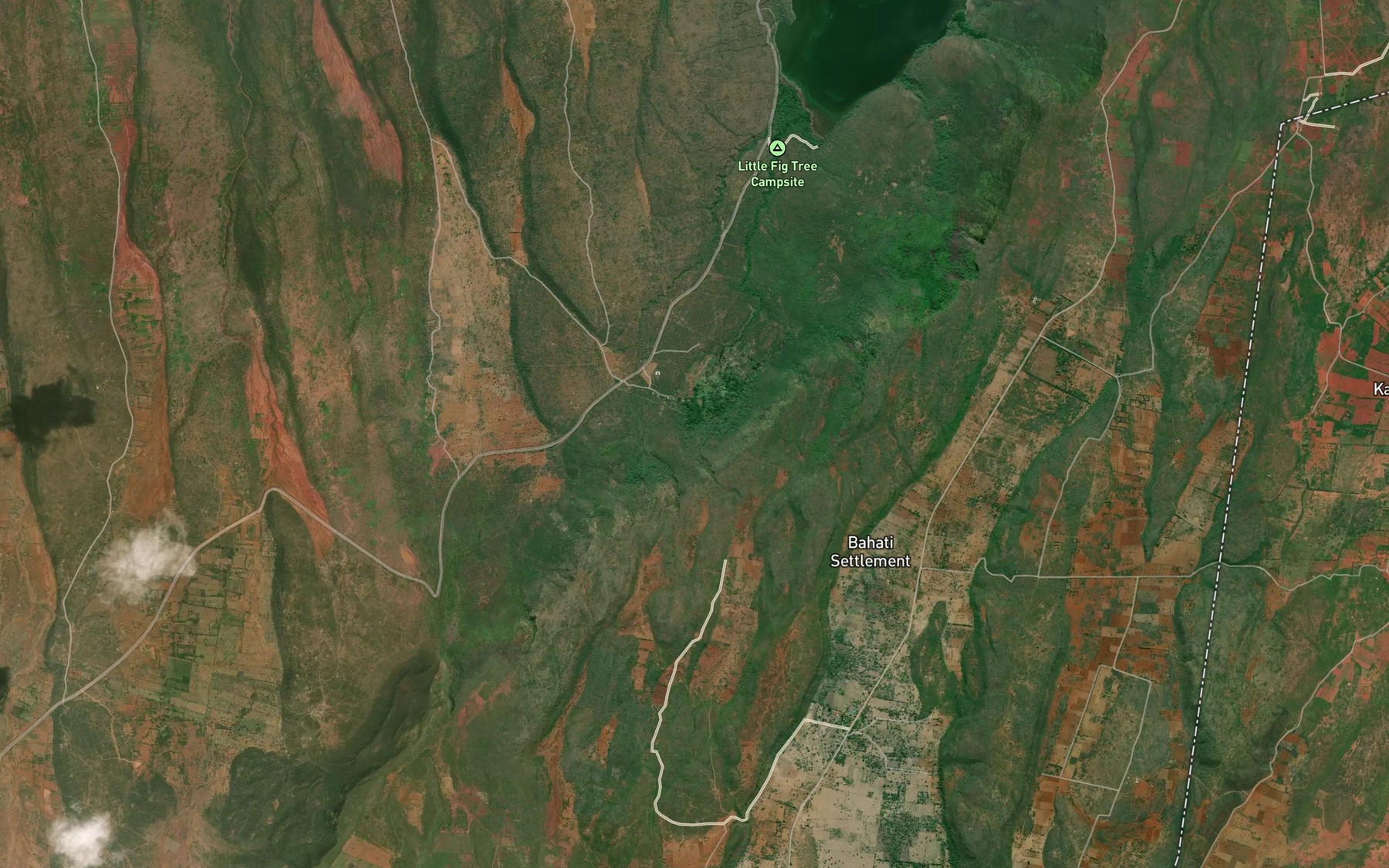 Satellite map of the Emsos Spring
