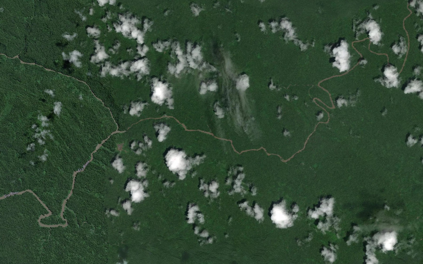 Satellite map of the Suai Creek