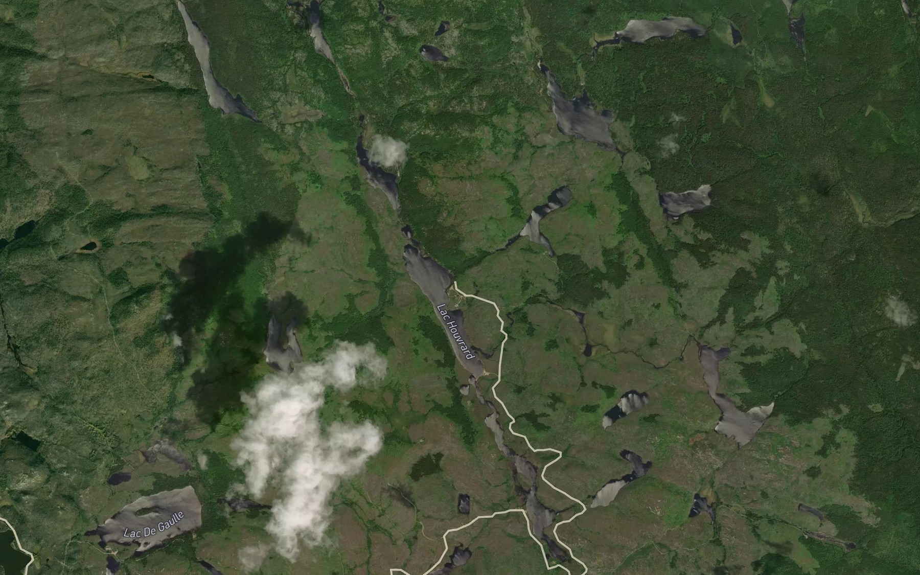 Satellite map of the Ruisseau du Canot