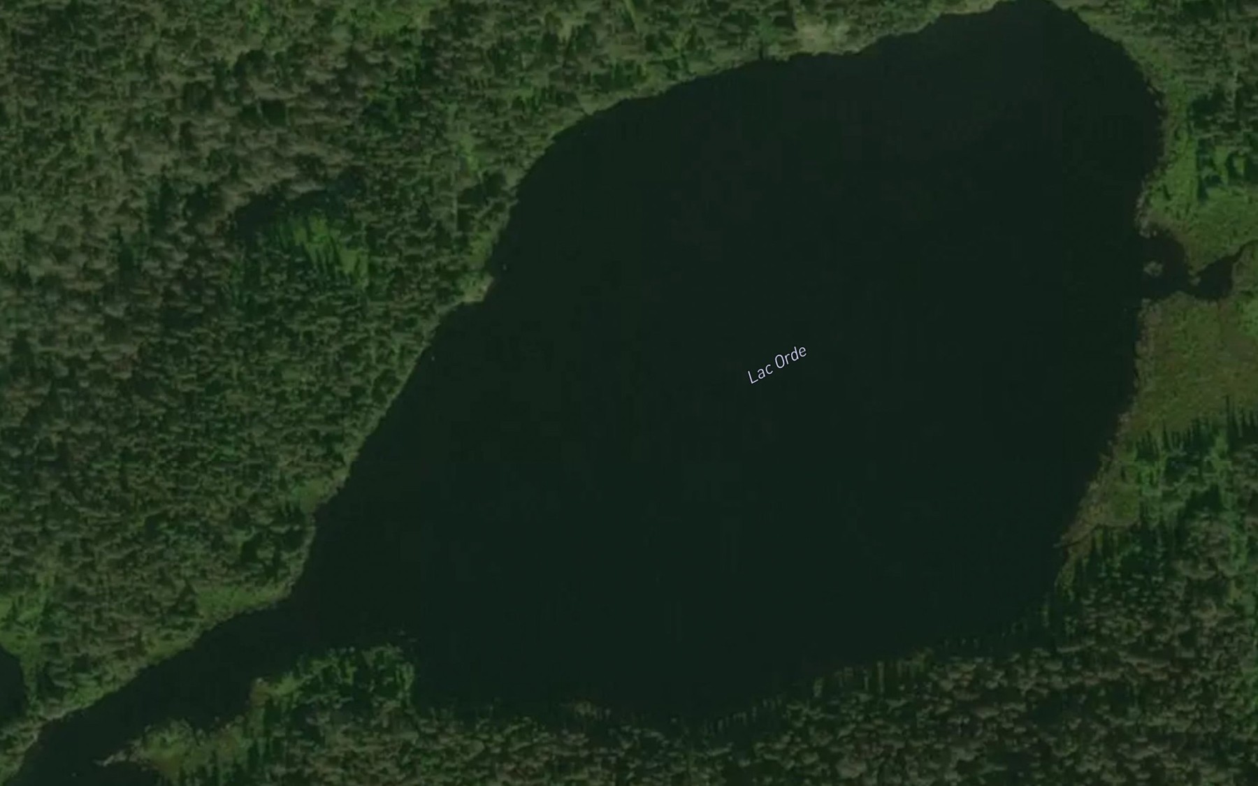 Satellite map of the Lac Orde