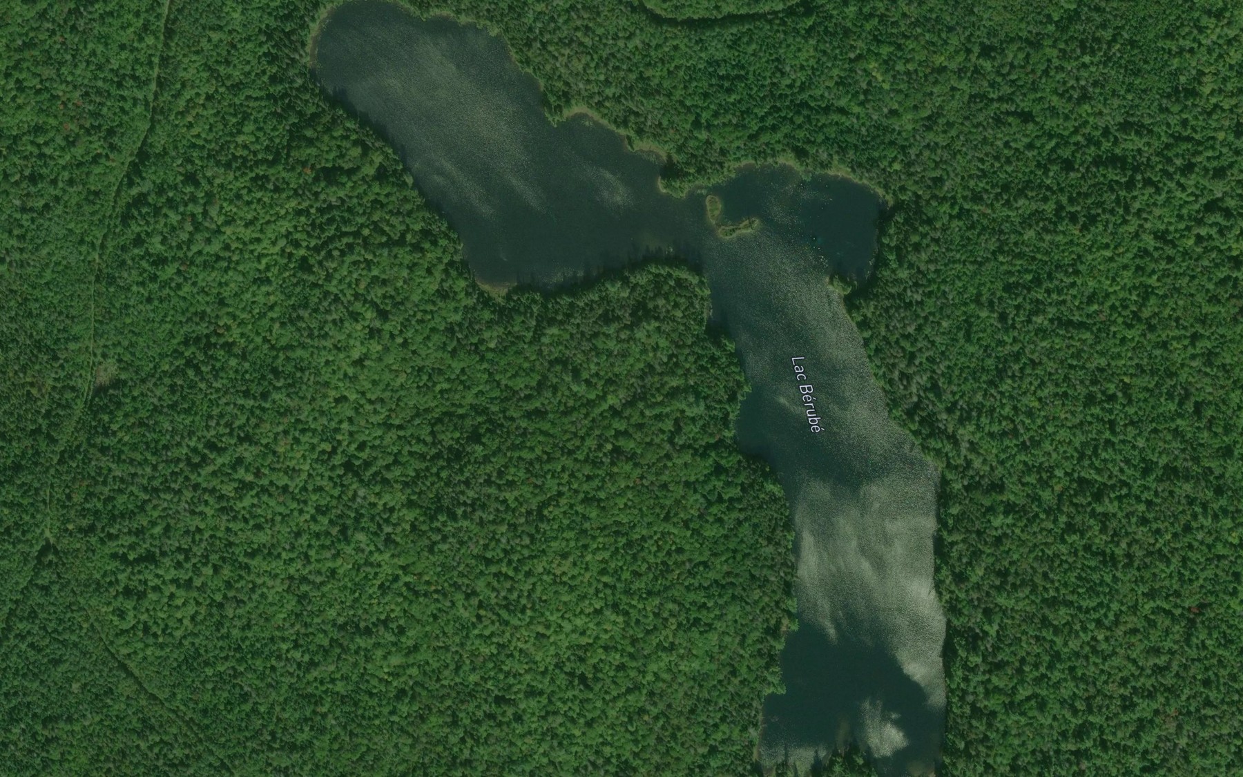 Satellite map of the Lac Berube