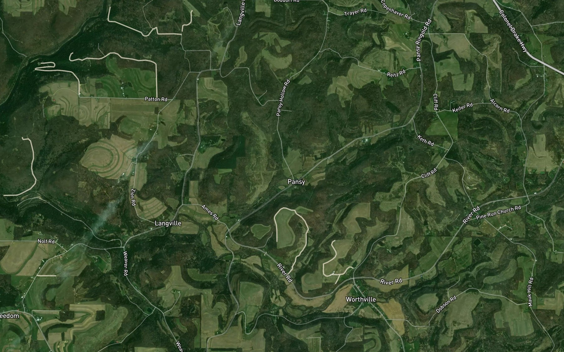 Satellite map of the Reitz Run