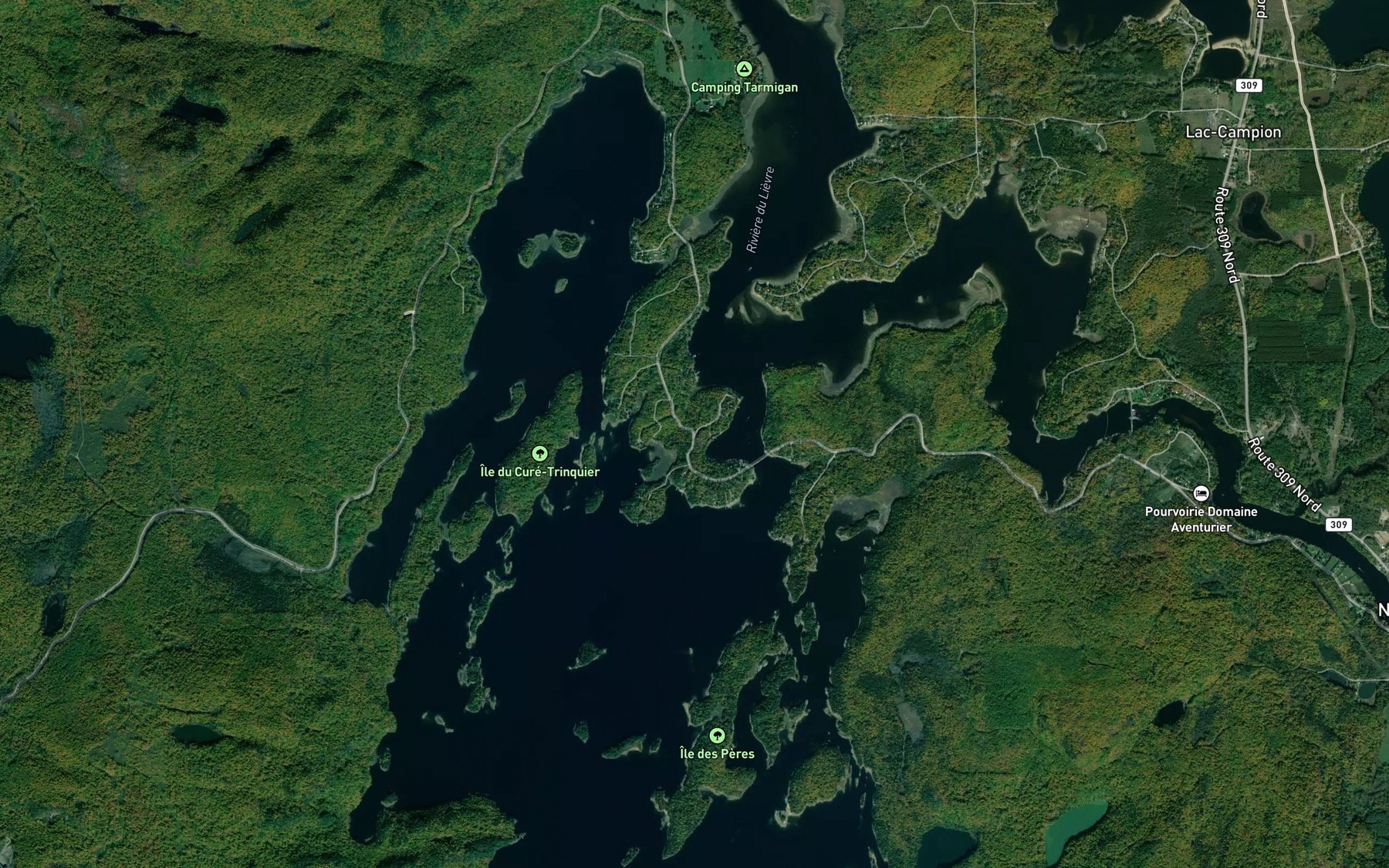 Satellite map of the Crique Couvert