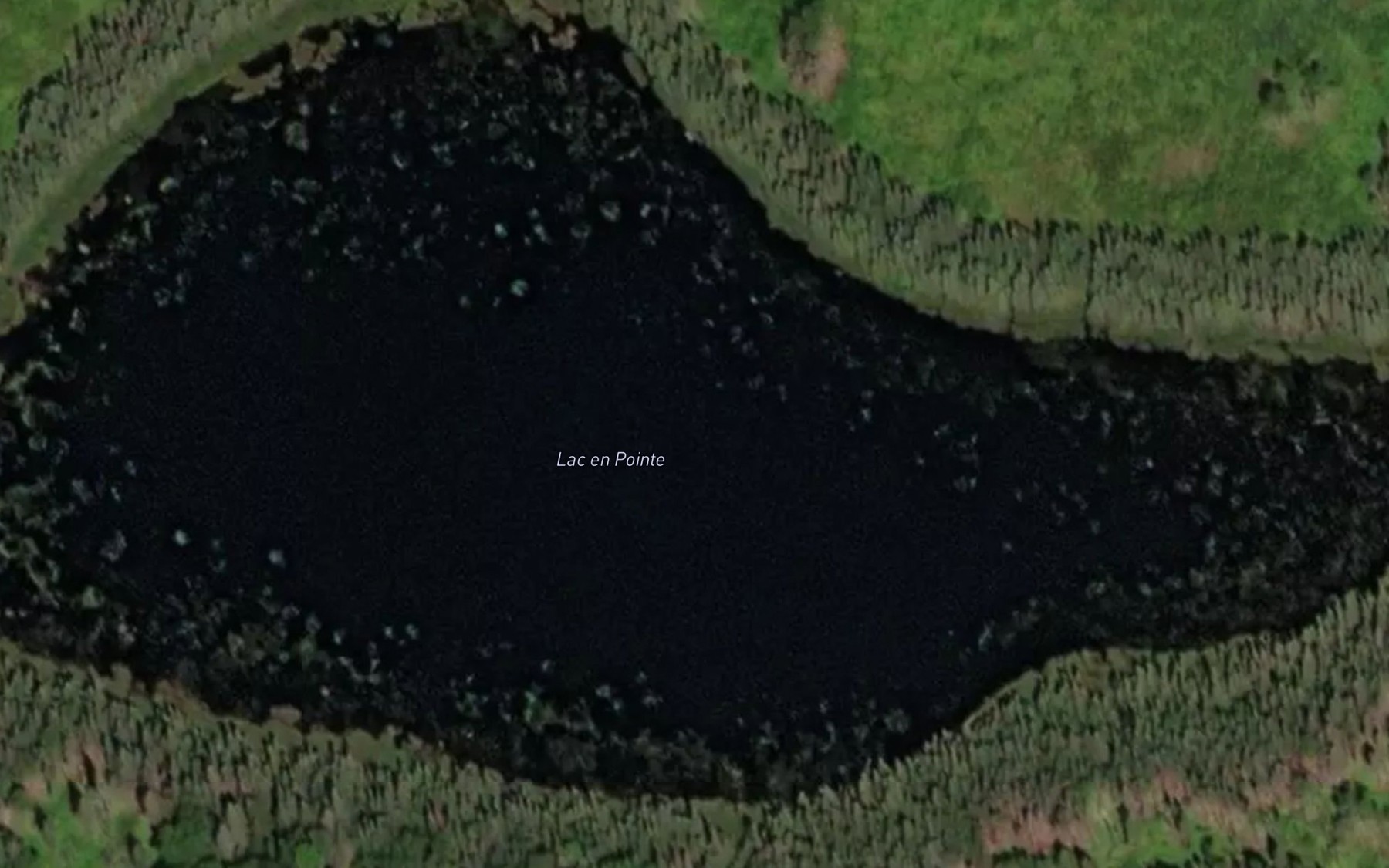 Satellite map of the Lac en Pointe