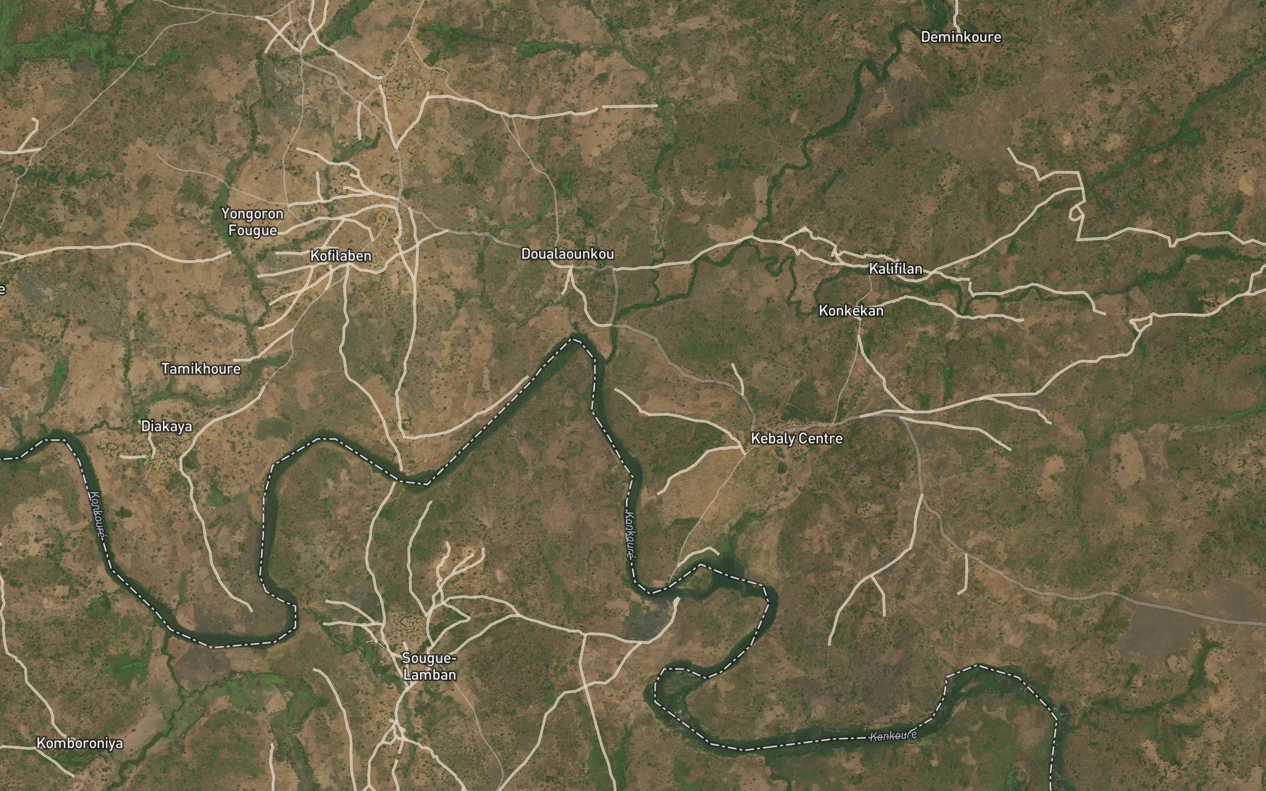Satellite map of the Sangan