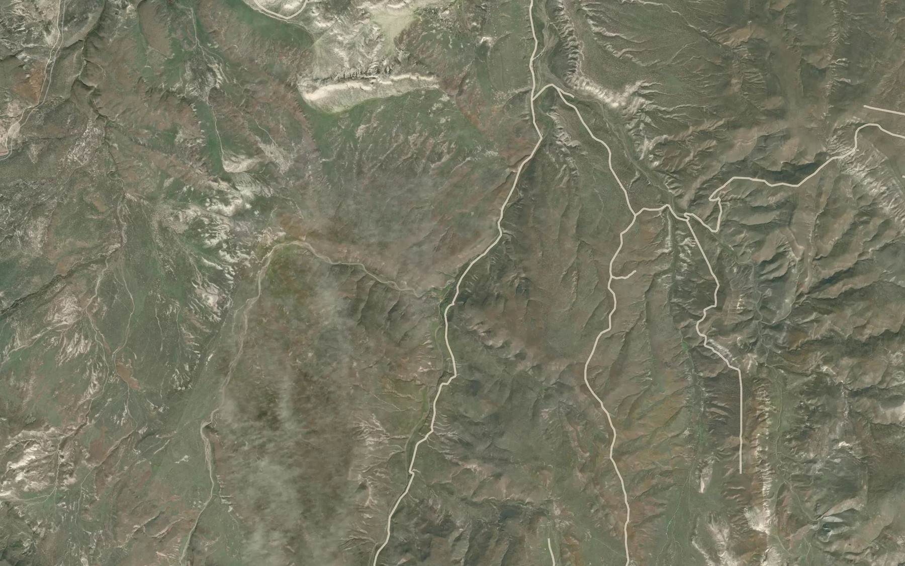 Satellite map of the Hoodoo Creek