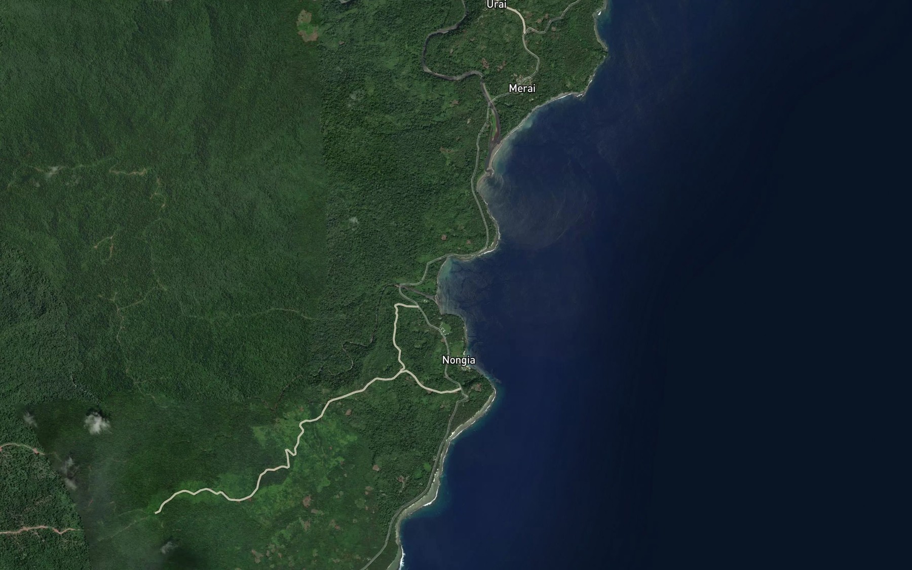Satellite map of the Adler Bay