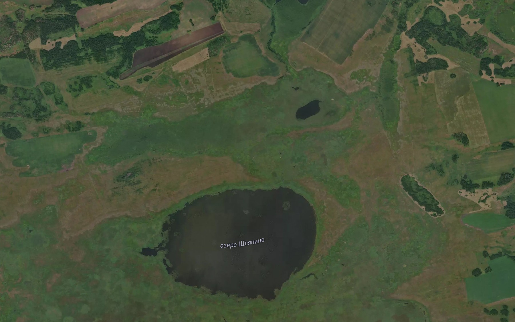 Satellite map of the Ozero Ivlanino
