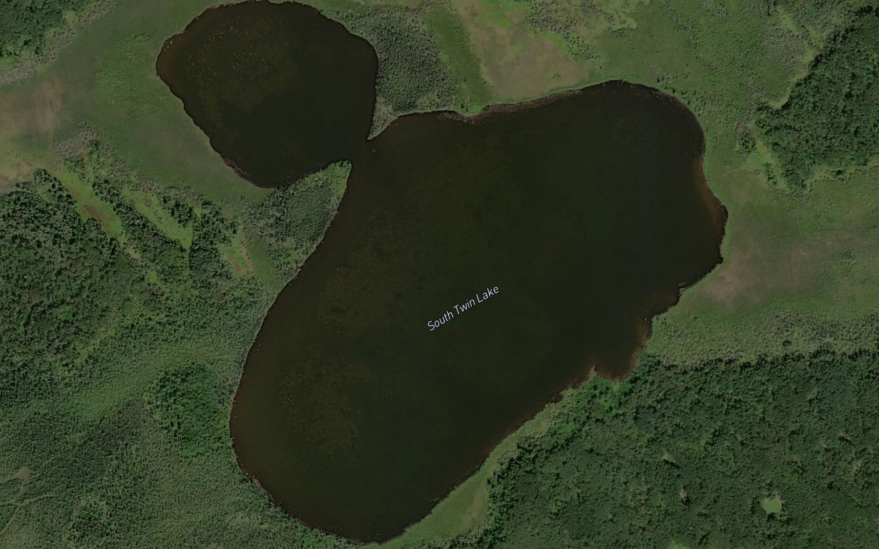 Satellite map of the South Twin Lake