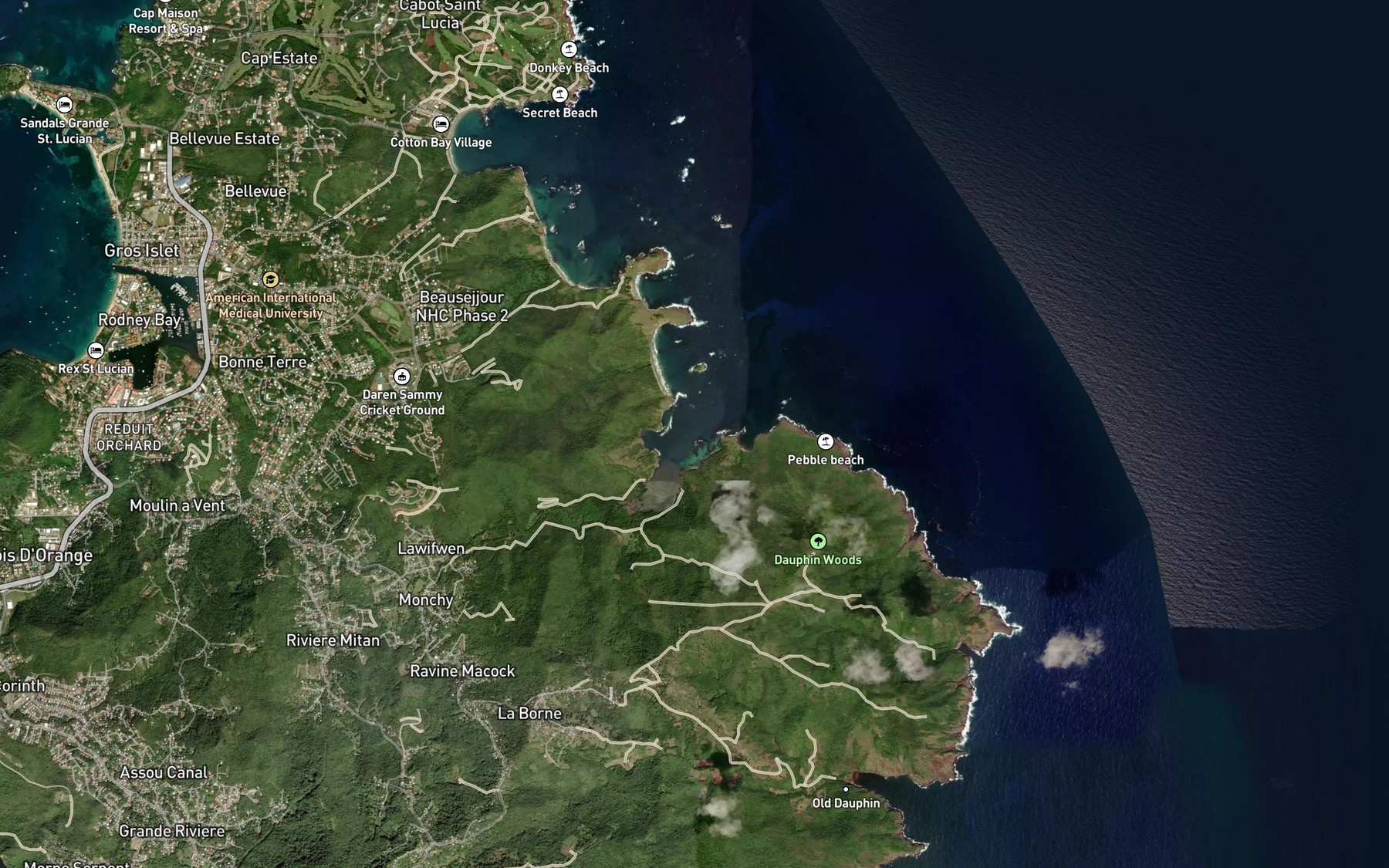 Satellite map of the Esperance Harbour
