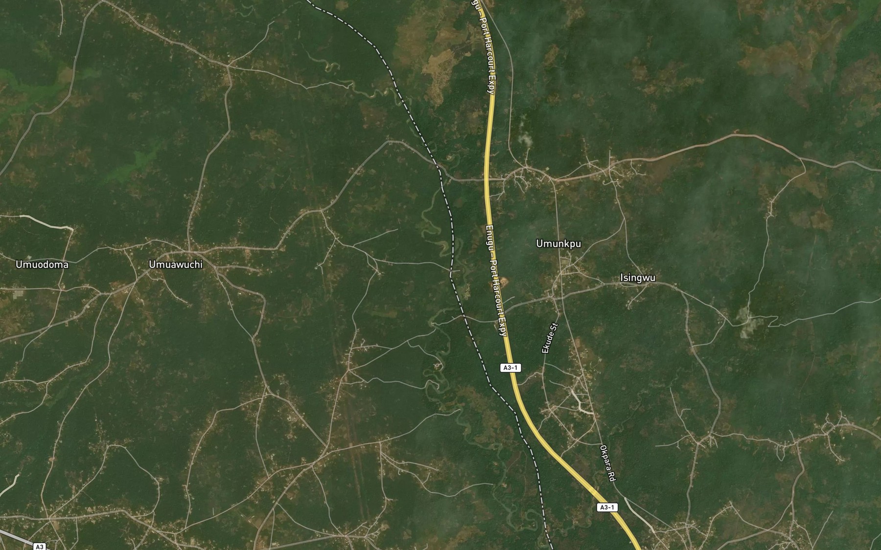 Satellite map of the River Nfro