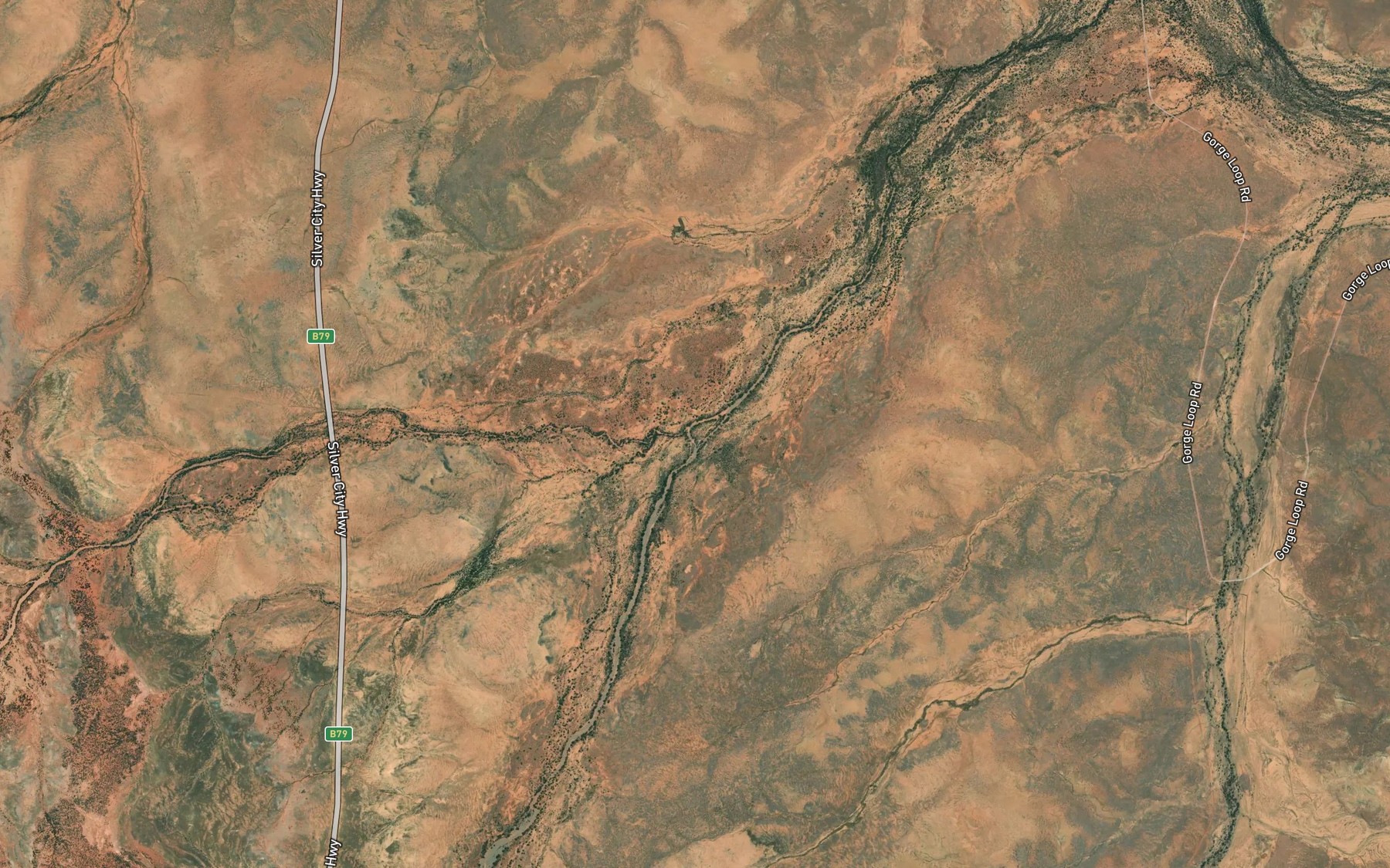 Satellite map of the Wittabrinna Creek