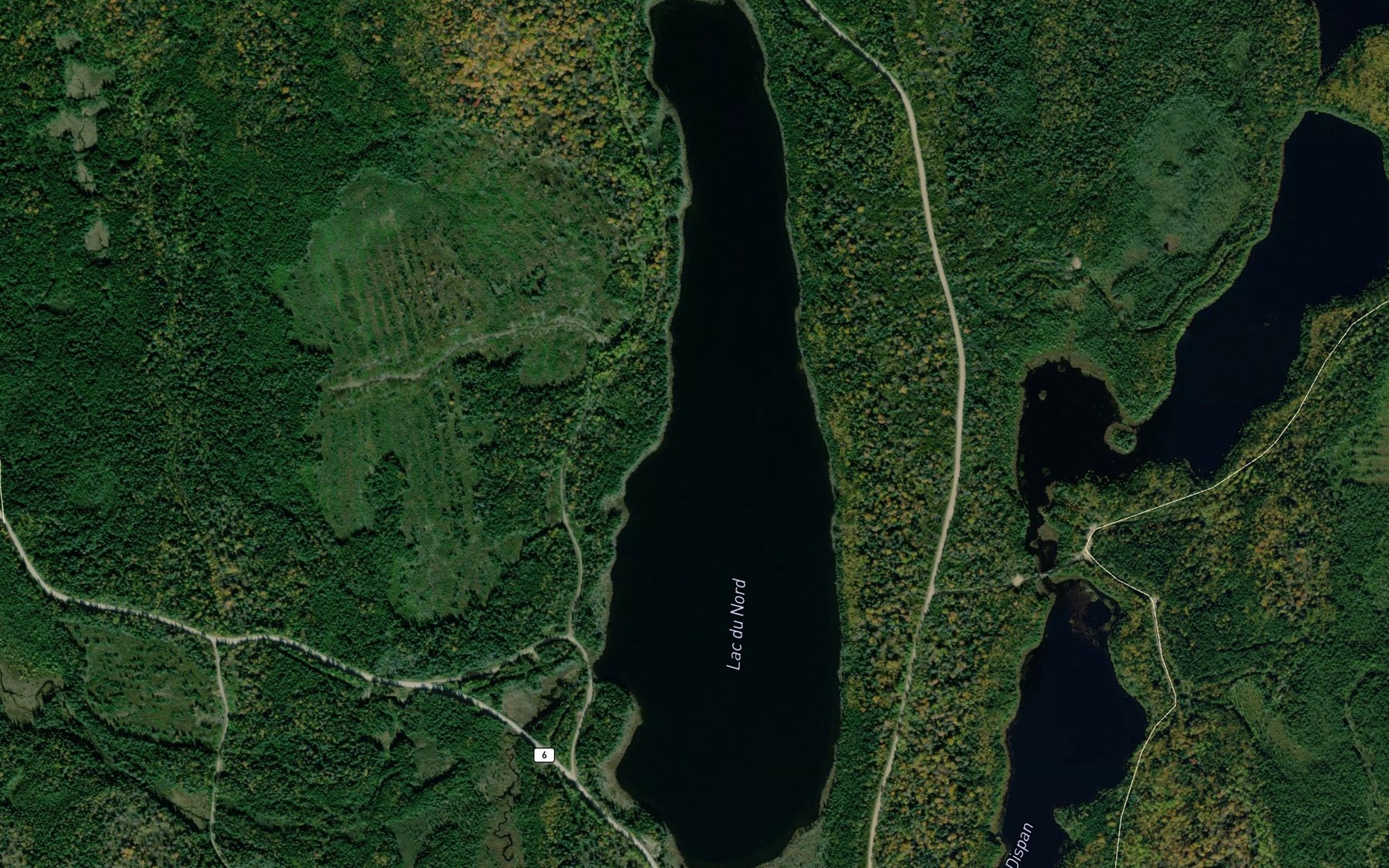 Satellite map of the Lac du Nord