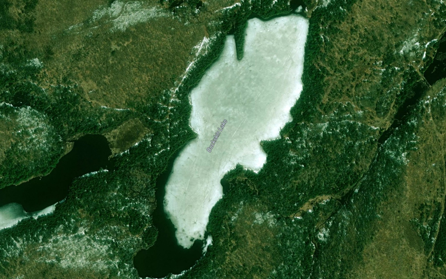 Satellite map of the Buckskin Lake