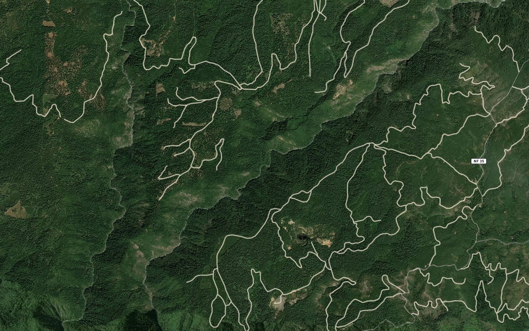 Satellite map of the Rock Creek