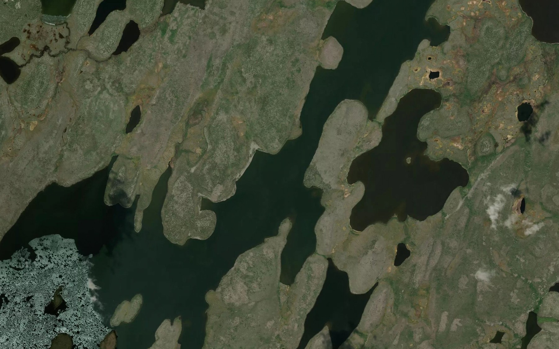 Satellite map of the Erickson Lake