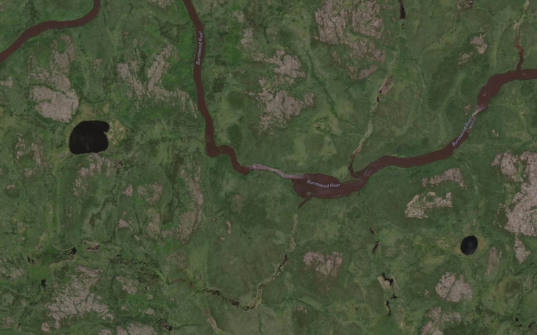 Satellite map of the Carrot Rapids