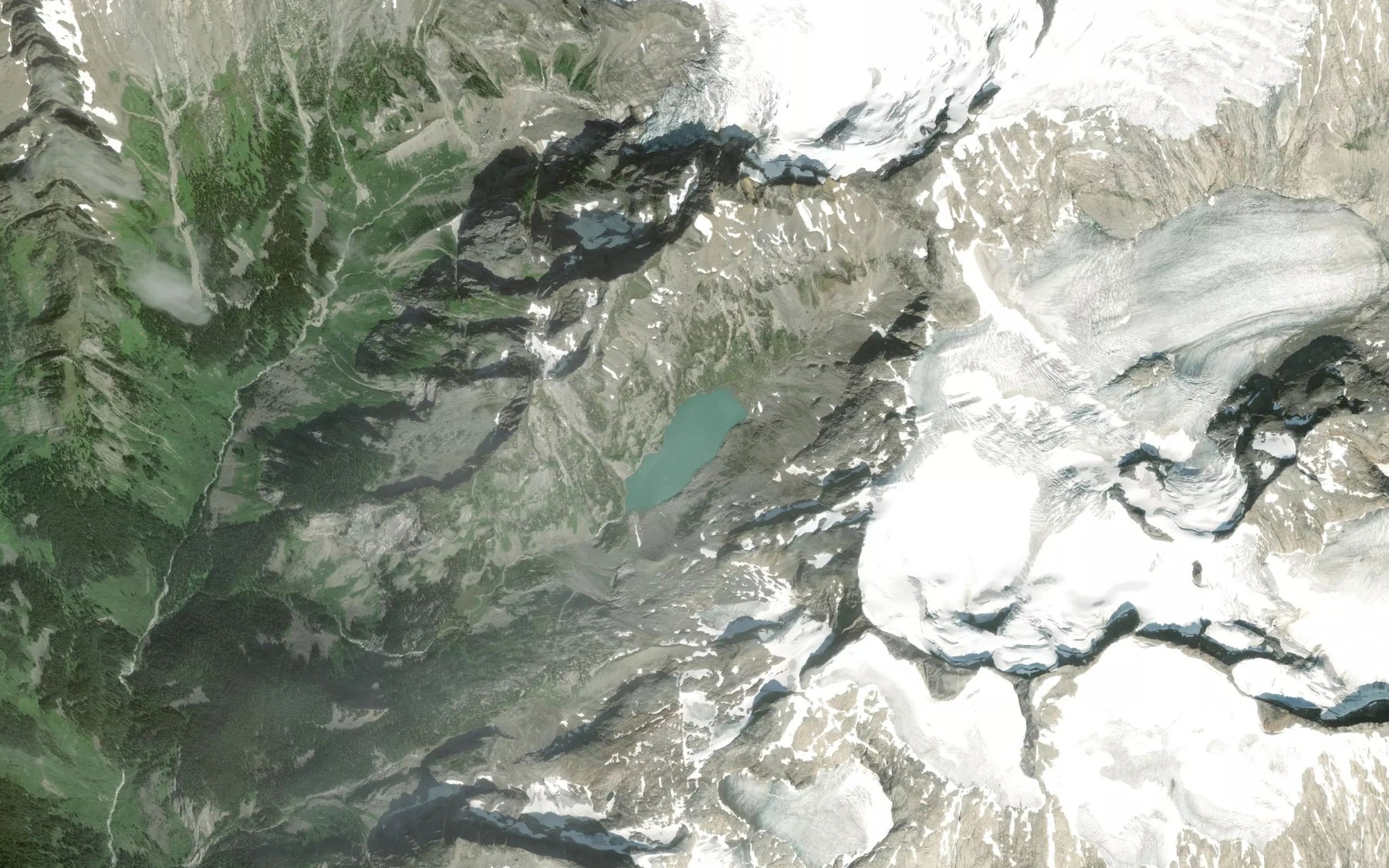 Satellite map of the Pyrite Lake