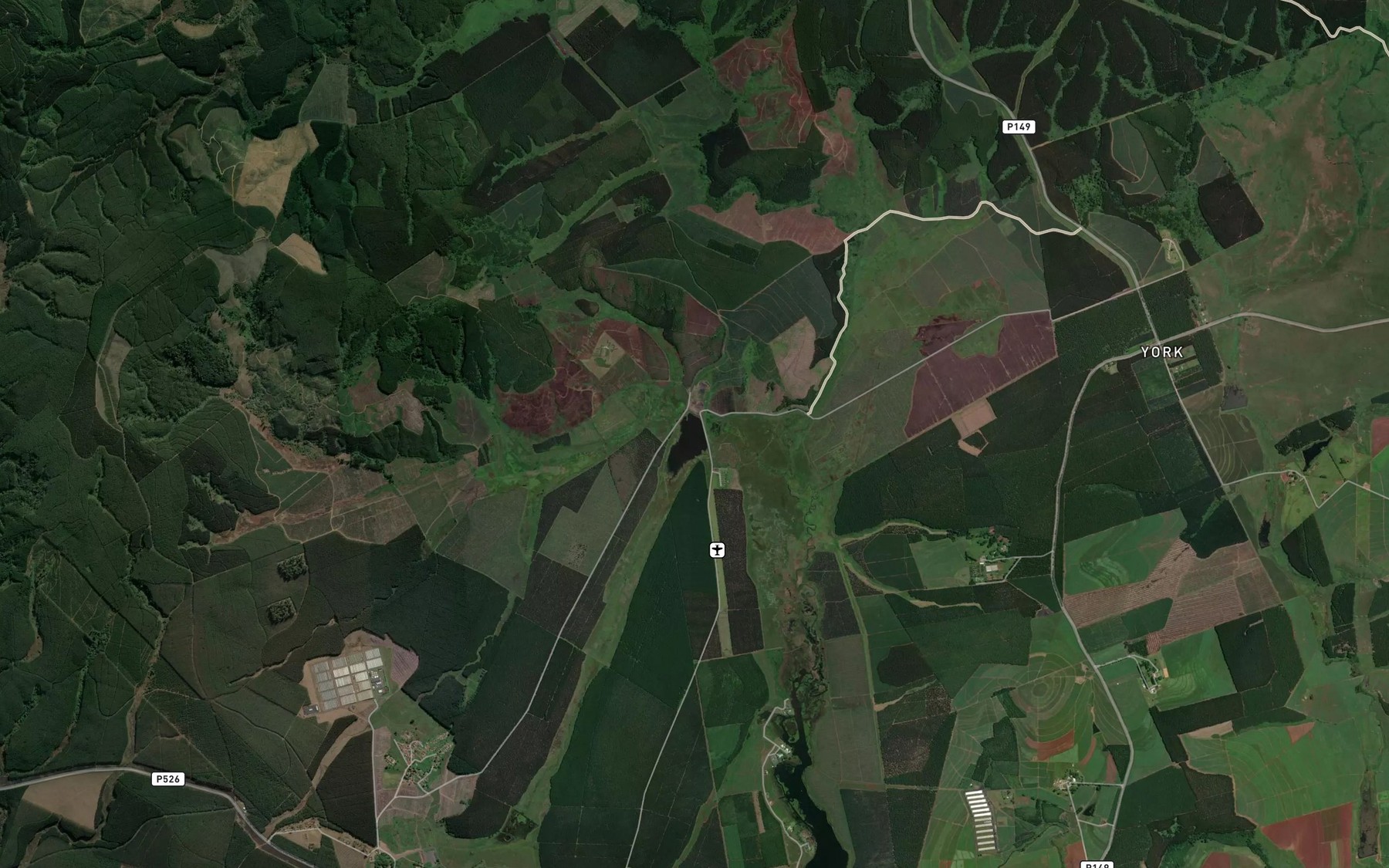 Satellite map of the Newington Dam