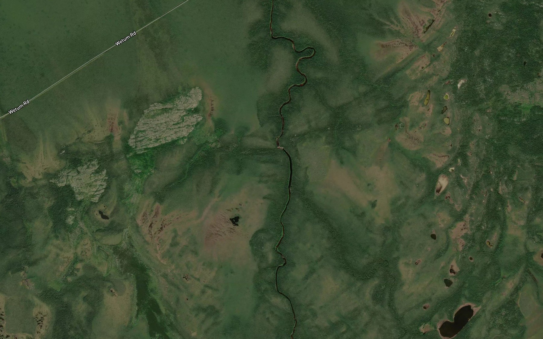 Satellite map of the Carss Creek