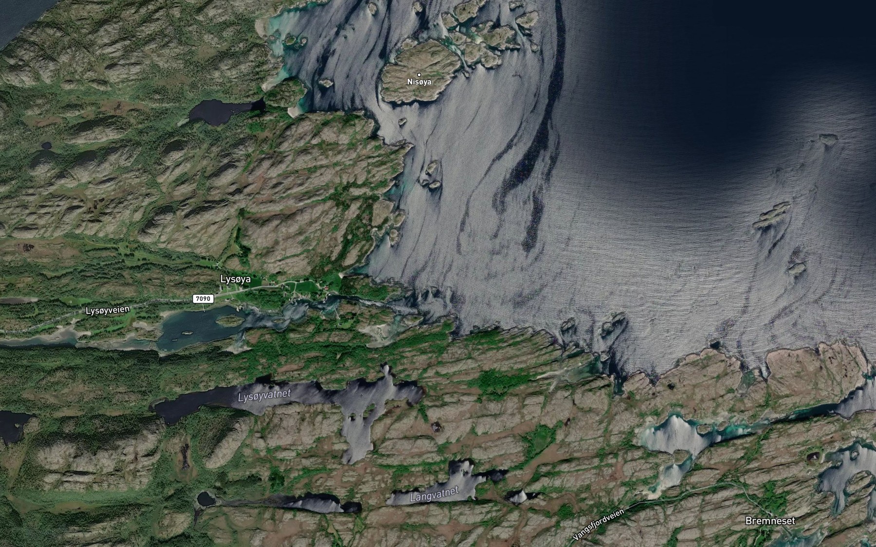 Satellite map of the Lysoyvika