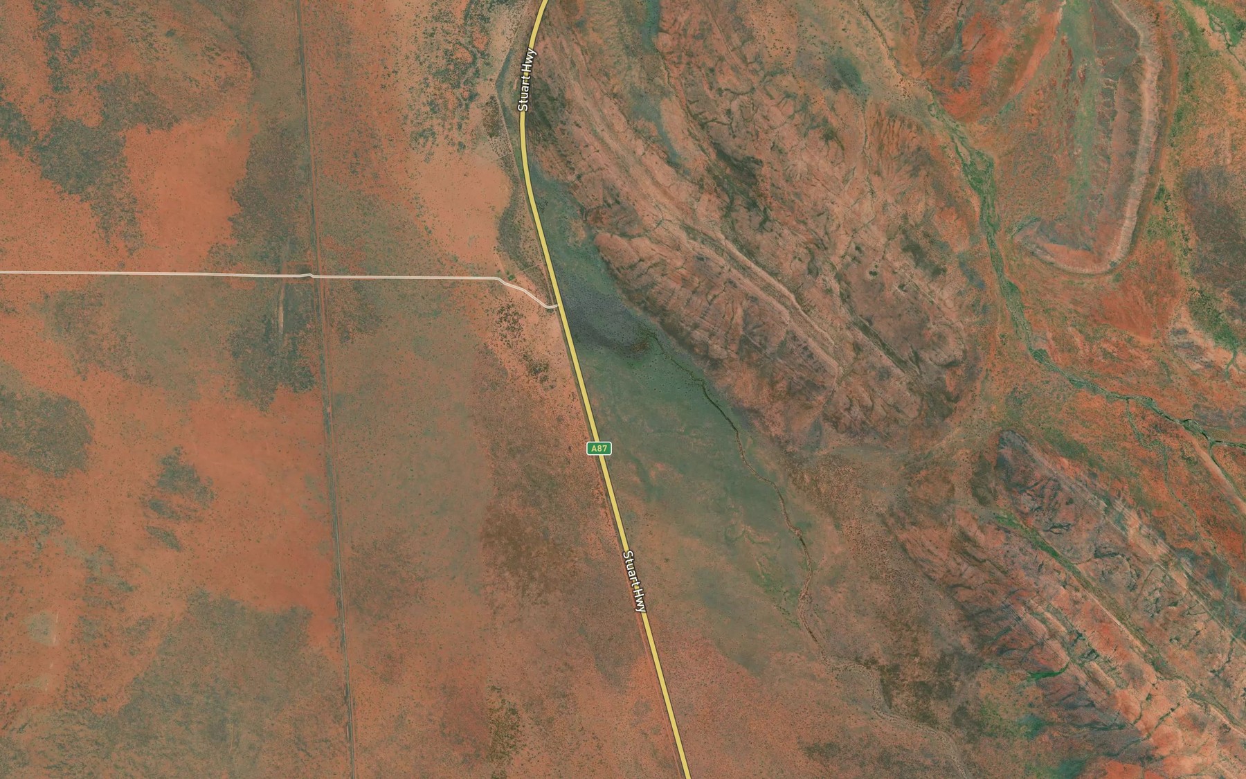 Satellite map of the Edinburgh Creek
